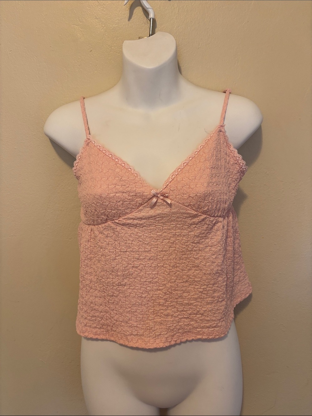 Arden B Blush Pink Lace-Trim Cami